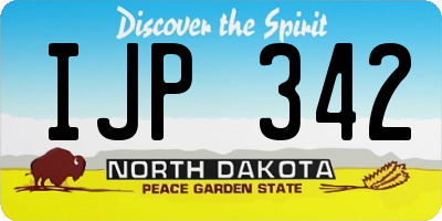 ND license plate IJP342