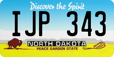 ND license plate IJP343