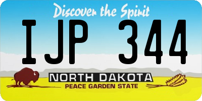 ND license plate IJP344