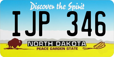 ND license plate IJP346