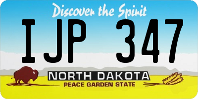 ND license plate IJP347