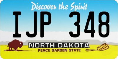 ND license plate IJP348
