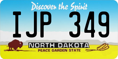 ND license plate IJP349