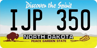 ND license plate IJP350