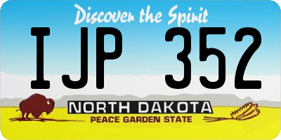 ND license plate IJP352