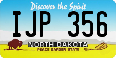 ND license plate IJP356