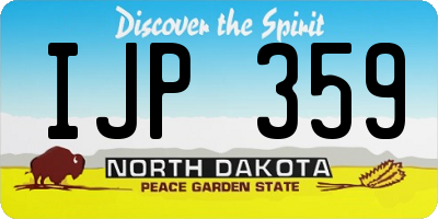ND license plate IJP359