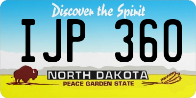ND license plate IJP360