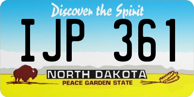 ND license plate IJP361