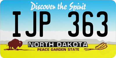 ND license plate IJP363