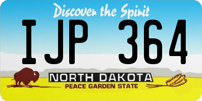 ND license plate IJP364