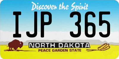 ND license plate IJP365