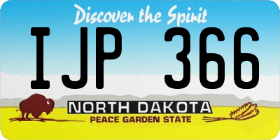 ND license plate IJP366