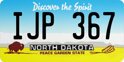 ND license plate IJP367