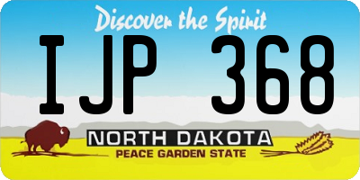 ND license plate IJP368