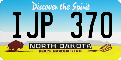 ND license plate IJP370