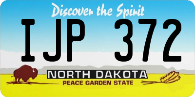 ND license plate IJP372