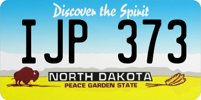 ND license plate IJP373