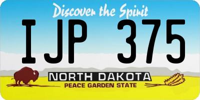 ND license plate IJP375
