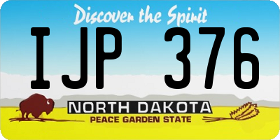 ND license plate IJP376