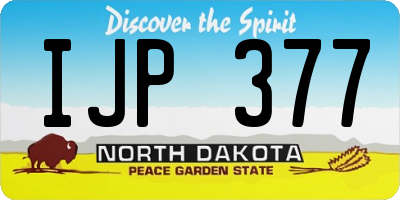 ND license plate IJP377
