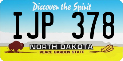 ND license plate IJP378