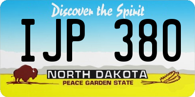 ND license plate IJP380