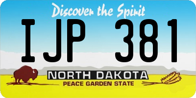 ND license plate IJP381
