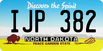 ND license plate IJP382