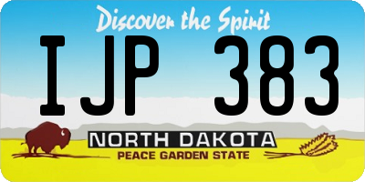 ND license plate IJP383