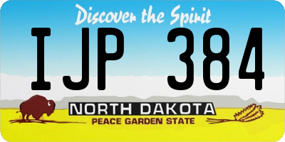 ND license plate IJP384