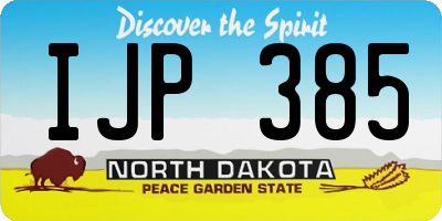 ND license plate IJP385