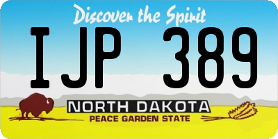 ND license plate IJP389