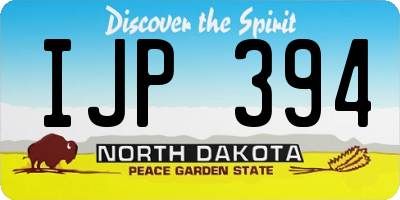 ND license plate IJP394