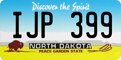 ND license plate IJP399