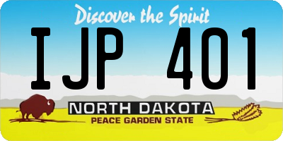ND license plate IJP401