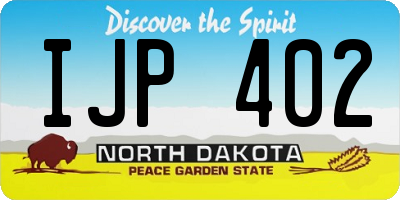 ND license plate IJP402
