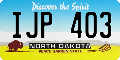ND license plate IJP403
