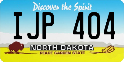 ND license plate IJP404