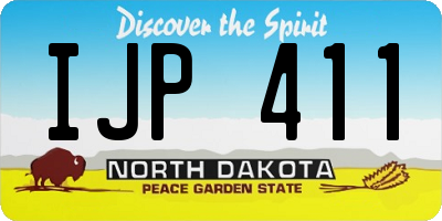 ND license plate IJP411