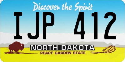ND license plate IJP412