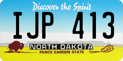 ND license plate IJP413
