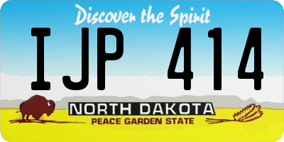 ND license plate IJP414