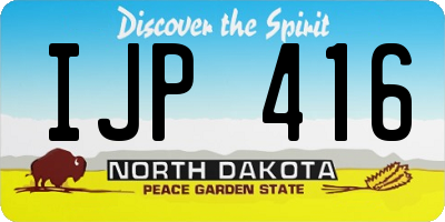 ND license plate IJP416