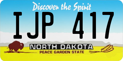 ND license plate IJP417
