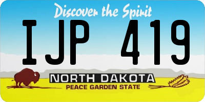 ND license plate IJP419