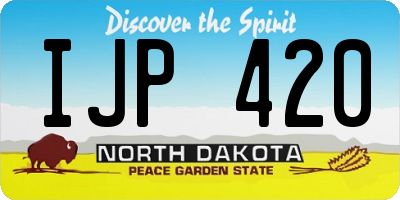 ND license plate IJP420