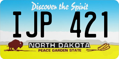 ND license plate IJP421