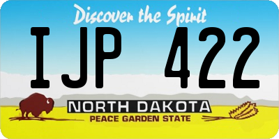 ND license plate IJP422