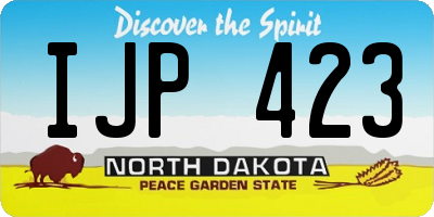 ND license plate IJP423